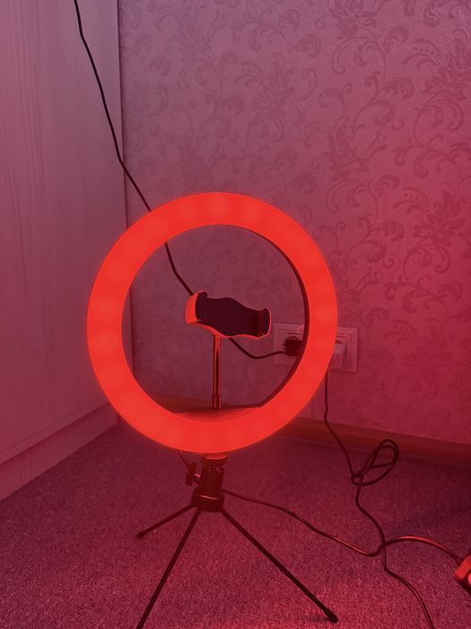 Світлодіодна кругла лампа Ring Fill Light A-380 / Набір блогера / LED кільце для Селфі / Лід підсвічування