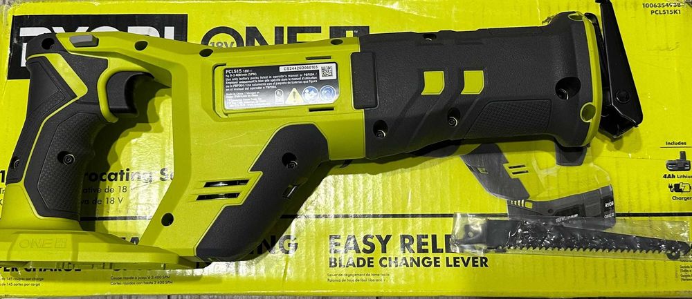 Акумуляторна шабельна пила RYOBI PCL515 ONE+ 18 В нова США