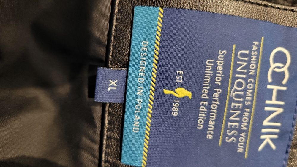 Męska puchowa kurtka skóra owcza Ochnik XL XXL