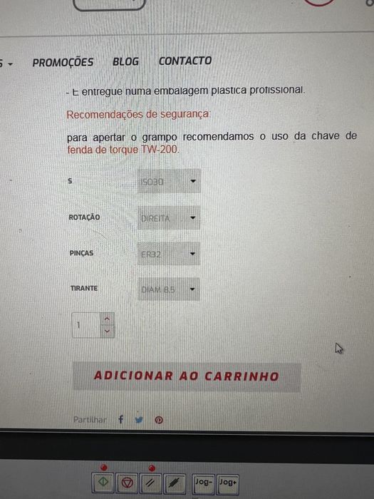 Cones porta  pinças “ ER32” CNC