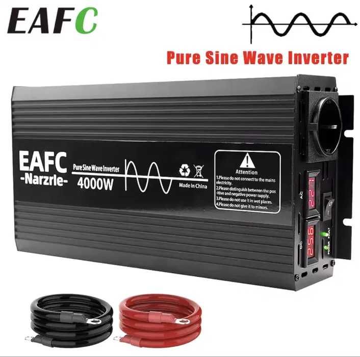 Инвертор EAFC 4000W 12В - 220В с чистой синусоидой