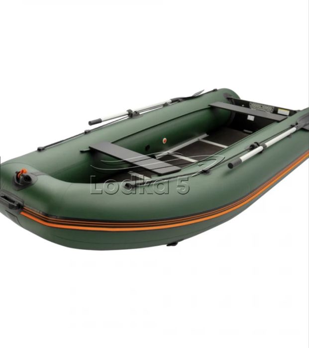 Kolibri KM-360DSL (Колібрі КМ-360ДСЛ) надувний кільовий човен темно-зелений + фанерний пайол
