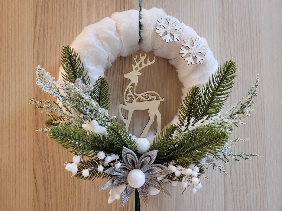 Unikatowy wianek bożonarodzeniowy LED - Hand Made
