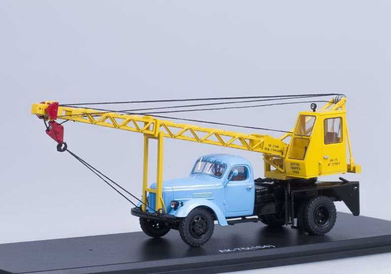 Автокран АК-75 на шасси ЗИЛ-164 (1961) голубой/желтый - SSM (Start Scale Models)