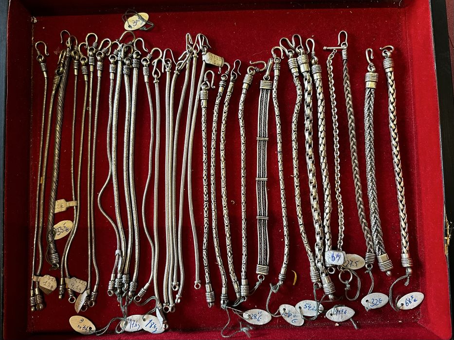 Pulseiras em prata de lei 92.5 indiana