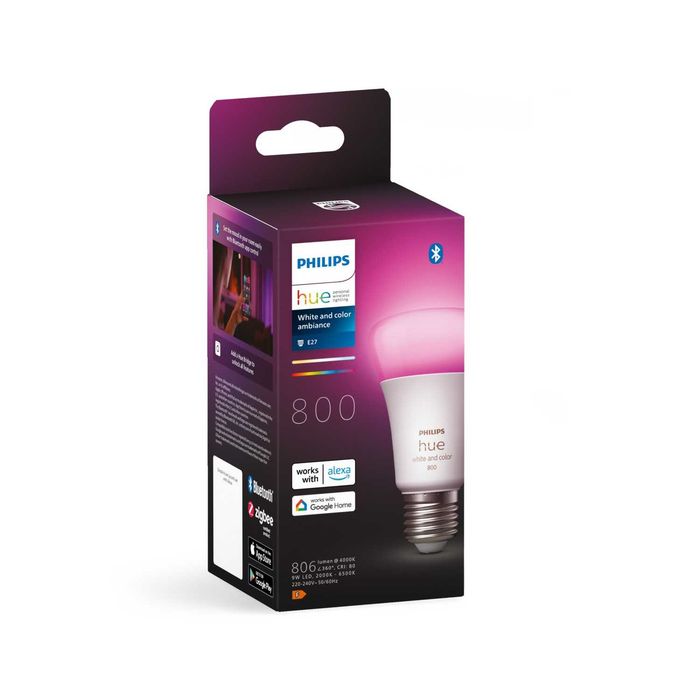 1x Żarówka LED Philips Hue White and Colour Ambiance E27 806lm