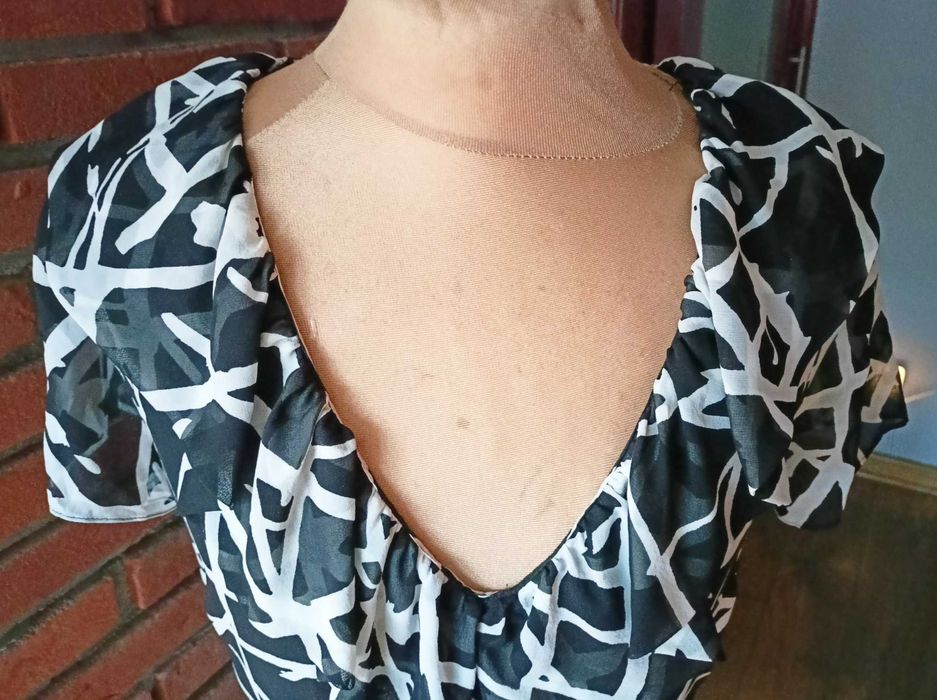 Max Mara jedwabna sukienka we wzory 42 NOWA