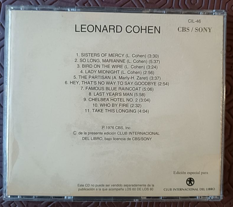 CD - Leonard Cohen