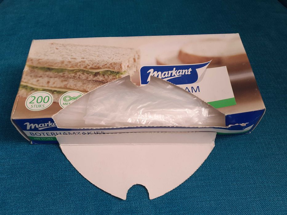 Pequenos sacos de plástico