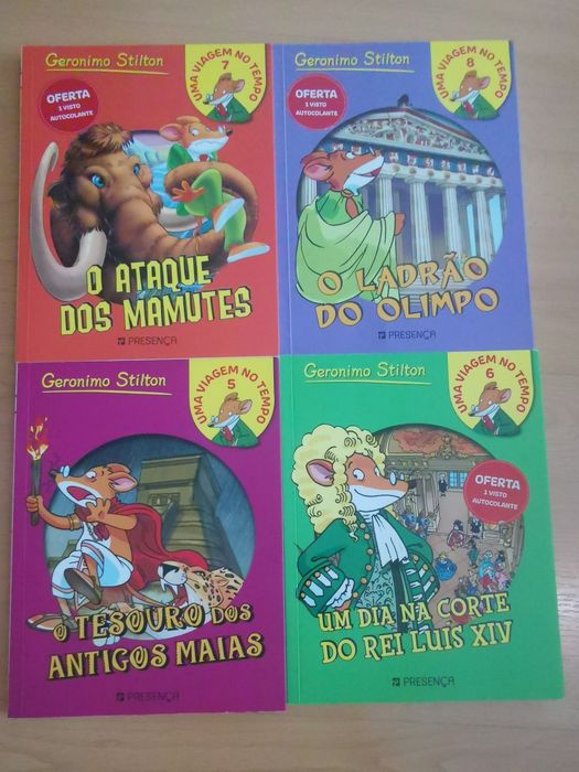 Livros Geronimo Stilton, uma viagem no tempo