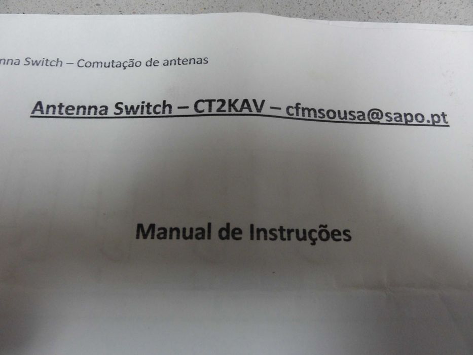 Comutador de antenas - Kit p/montar