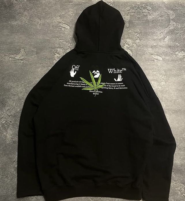 Худи Off-White Weed Leaf