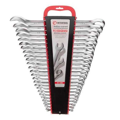 Набір ключів комбінованих 25 шт., 6-32 мм, Cr-V INTERTOOL HT-1205