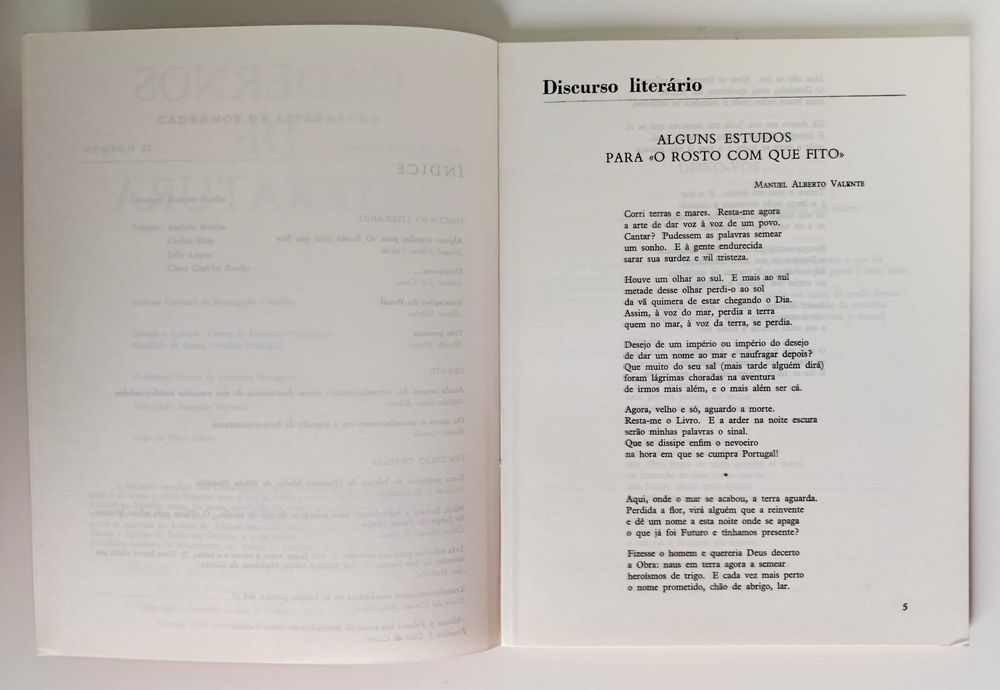 Cadernos de Literatura portuguesa da Universidade de Coimbra