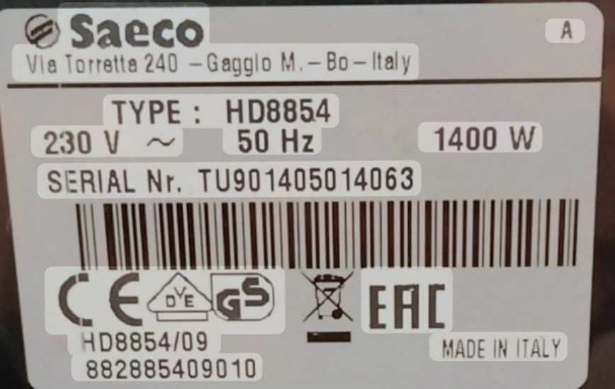 Ekspres ciśnieniowy Philips Saeco Exprelia HD8854