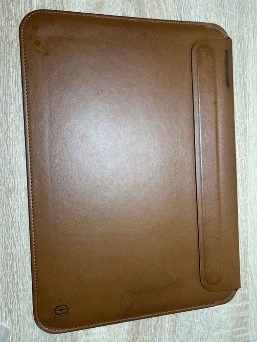 Чохол папка для MacBook 13 Air / Pro коричневий (екошкіра на магніті WIWU Skin Pro)