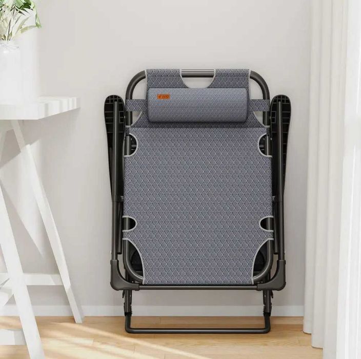 Розкладне крісло шезлонг садовий із подушкою WCG FCB-S03PС