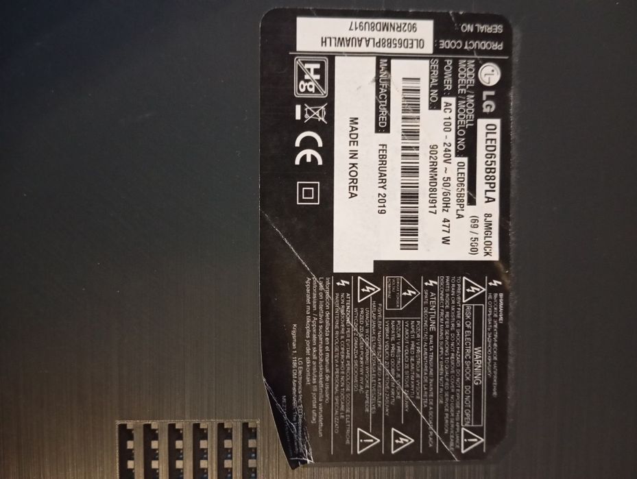 LG OLED65B8PLA на запчасти