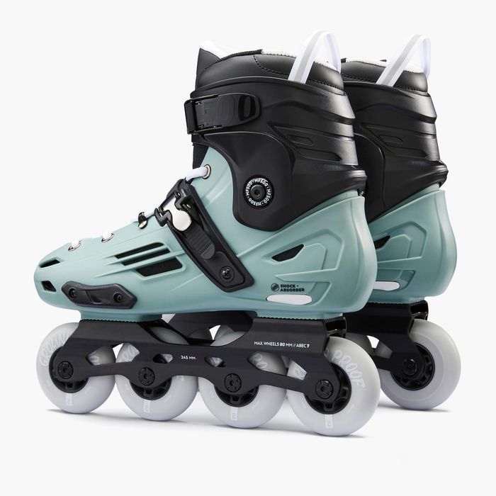 Patins Freeride adulto MF500 Caqui claro