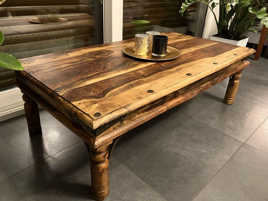 Ława rustykalna z okuciami