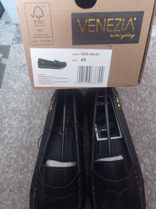 Mokasyny buty damskie z naturalnej skóry