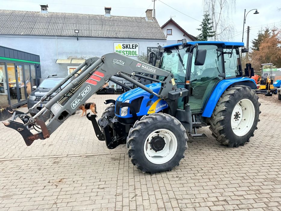 New Holland TL 100  100 KM 4 cylindry, klimatyzacja, ładowacz MX100, tuz, mechaniczny