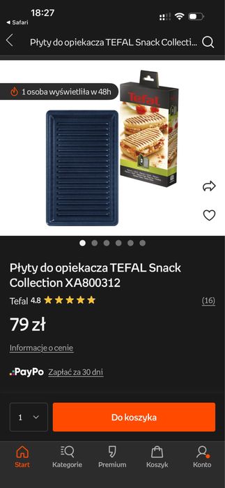 Tefal snack collection panini