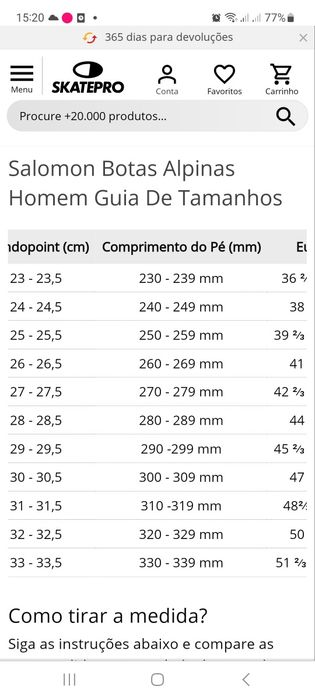 Botas ski homem n. 27,5