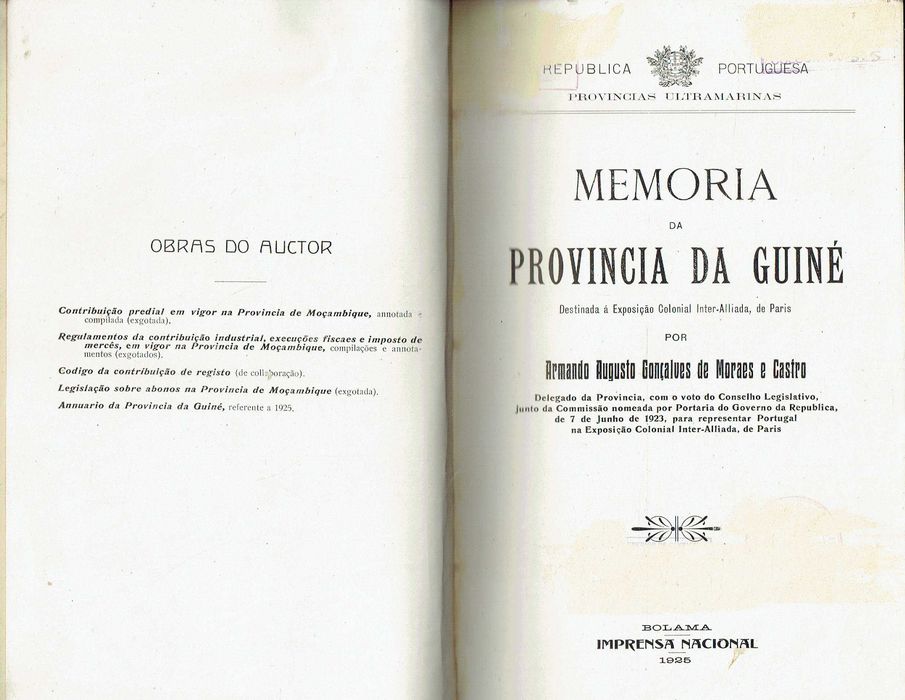 12267

Memória da província da Guiné
Armando de Morais e Castro.