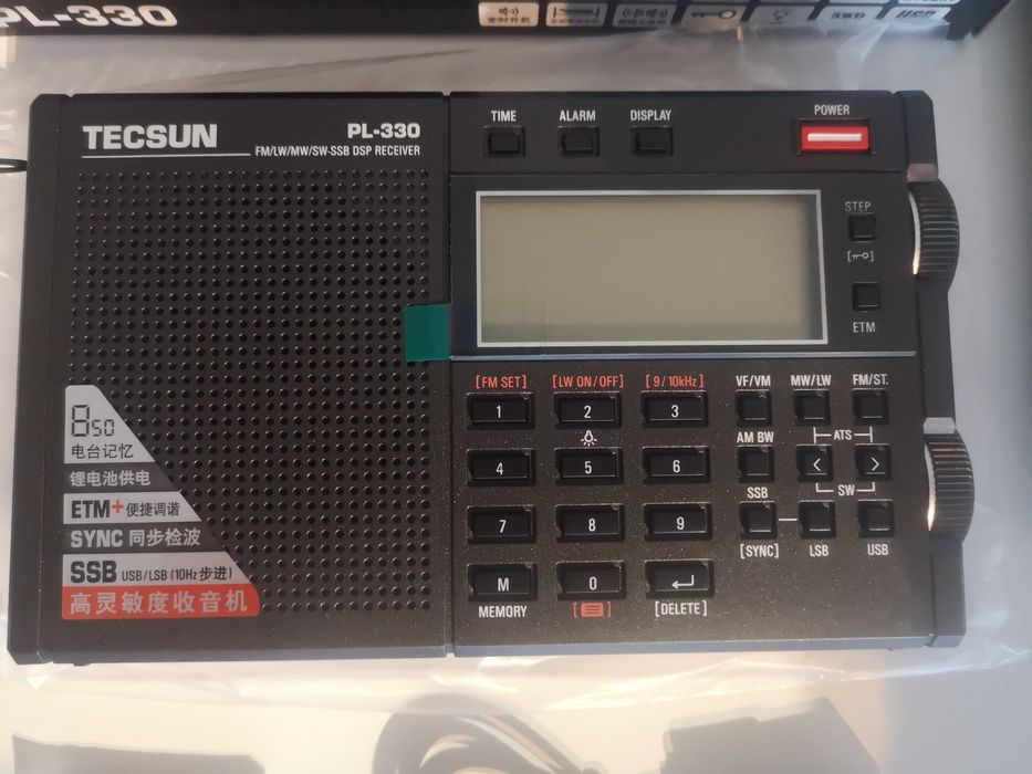 Odbiornik globalny Tecsun PL-330 radio FM/MW/SW/LW, SSB(USB, LSB), CB.