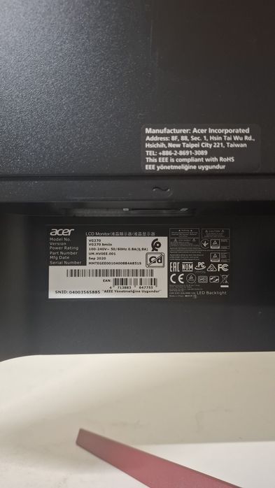 Monitores 27" e 24" acer