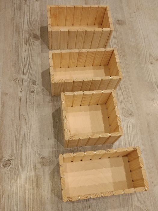 Skrzynka drewniana ozdobna stroik