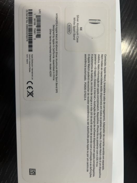 Apple watch SE silver aluminum 40 mm