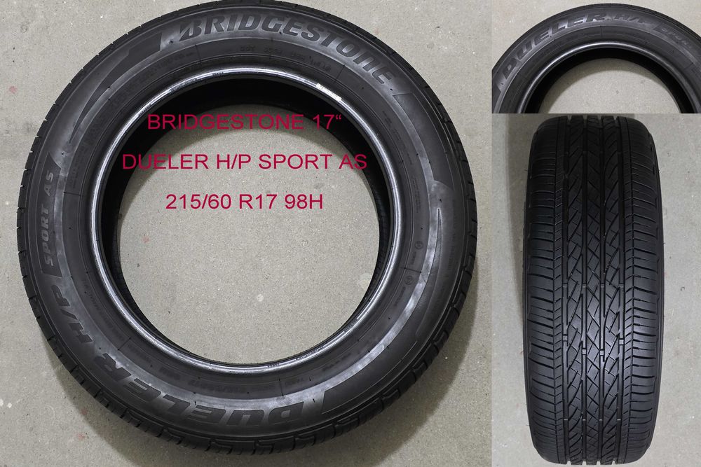 4 szt. 17" opony letnie Bridgestone Dueler Sport AS 215/60 R17 98H