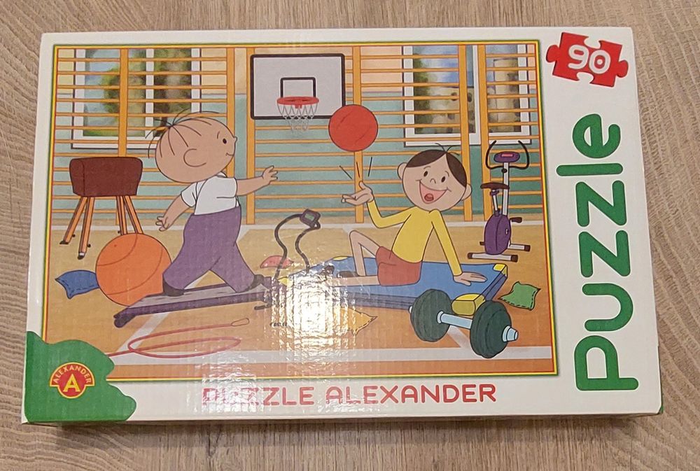 Puzzle Alexander "Bolek i Lolek - sala gimnastyczna", 90 elementów