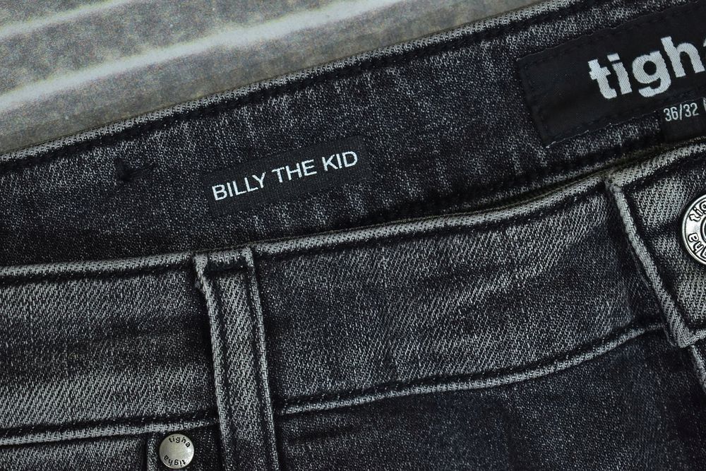Tigha Billy The Kid 9941 Destroyed Dżinsy Męskie Szare W36 L32