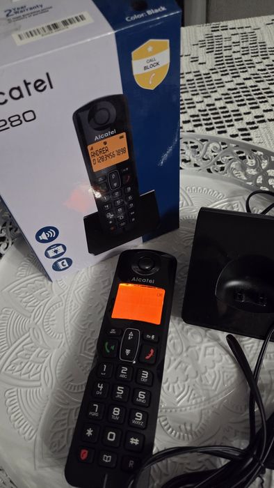 Telefon bezprzewodowy stacjonarny Alcatel S280.