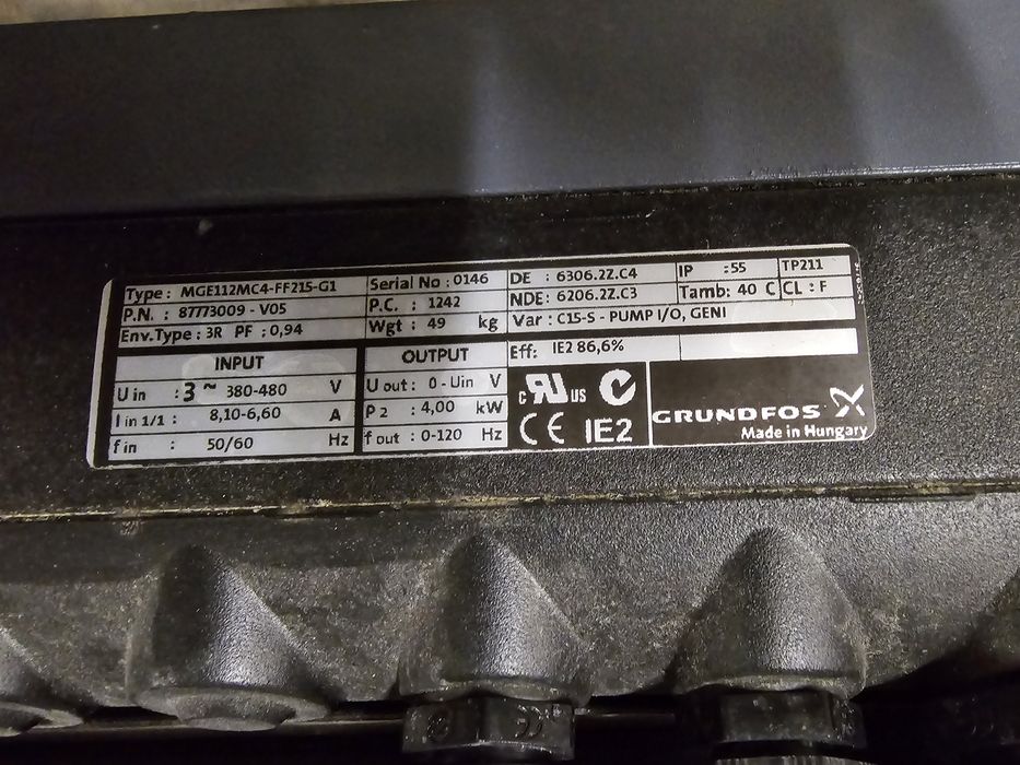 Pionowa pompa Grundfos