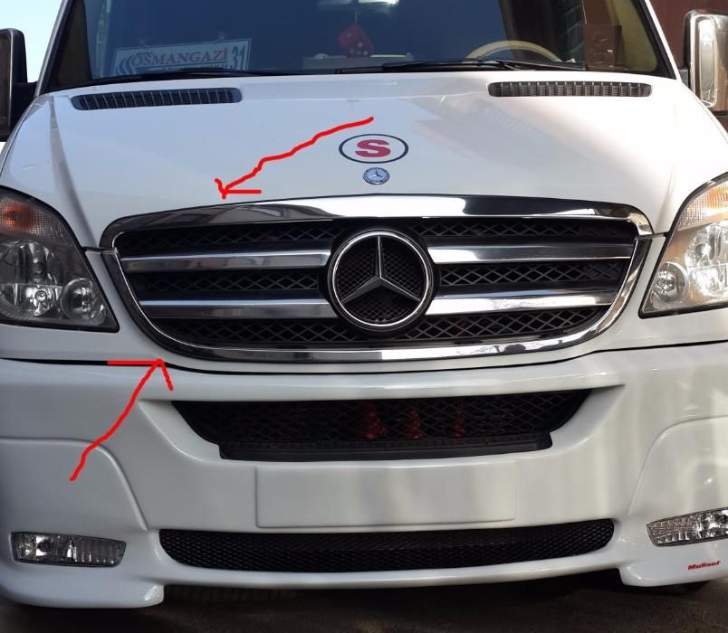 Хром накладки на решетку Спринтер 906 (Mercedes Sprinter 2006-,