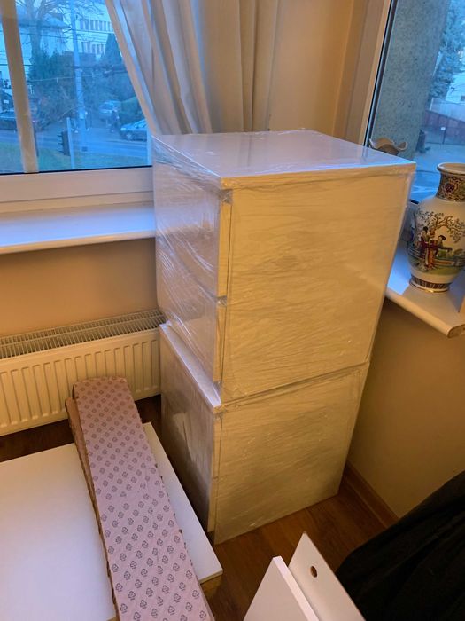 Komoda Ikea MALM, 2 szuflady, biały, 40x55 cm