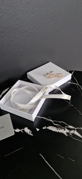 Kolczyki dior cd nowe cyrkonie złote