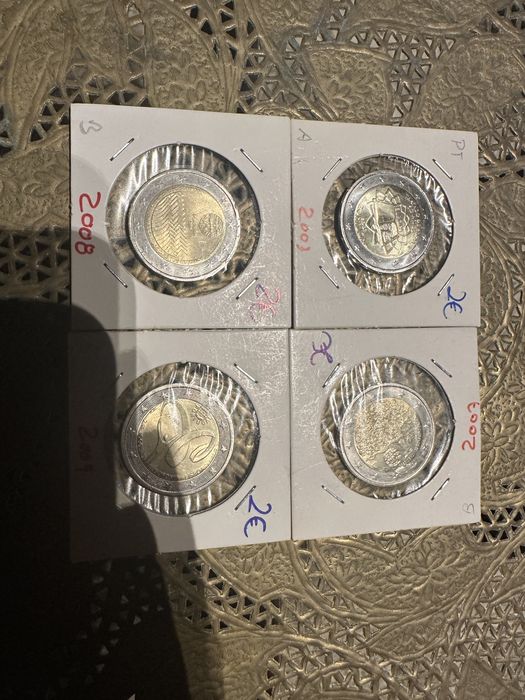 Moedas de euro comemorativas colecao