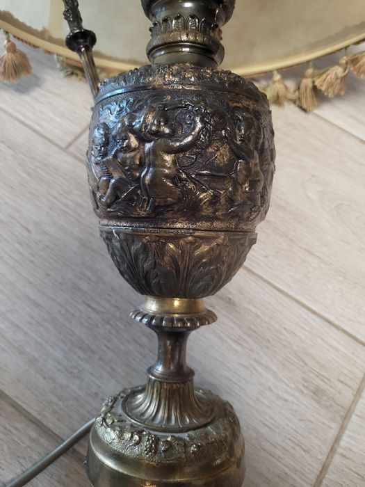 Duża lampa stara mosiężna