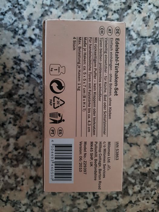 Conjunto 4 Cabides para Porta - Aço Inoxidável