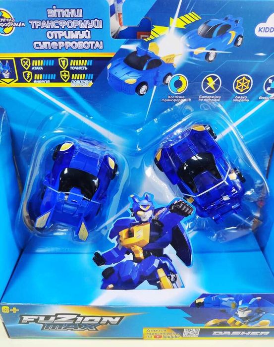 Ігровий набір машинок-трансформерів Fuzion Max Dasher - ДАШЕР
