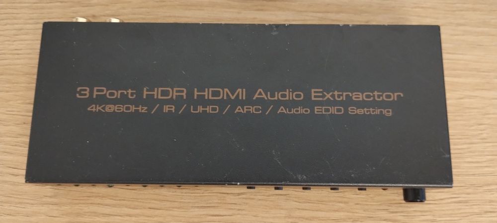 Extraktor audio HDMI do audio chinch i optical