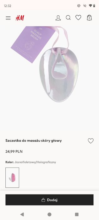 Nowa Szczotka do masażu skóry głowy H&M
