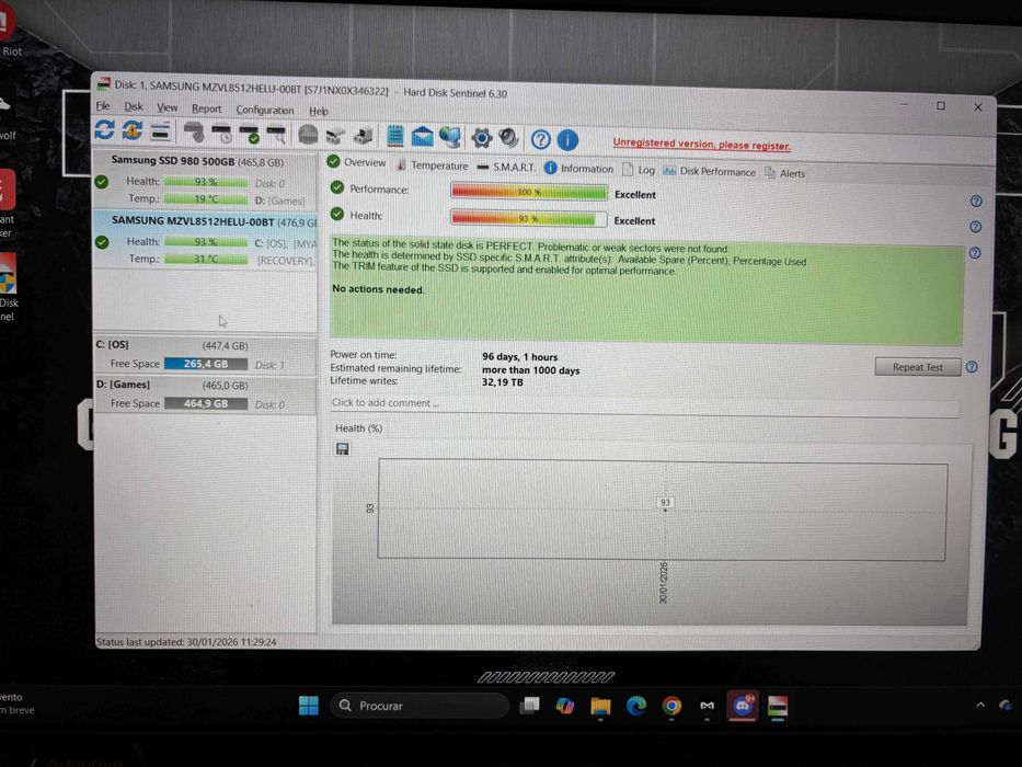 Portátil Asus TUF Gaming A15 FA506NCR 1TB SSD + 2TB ( Externo )
