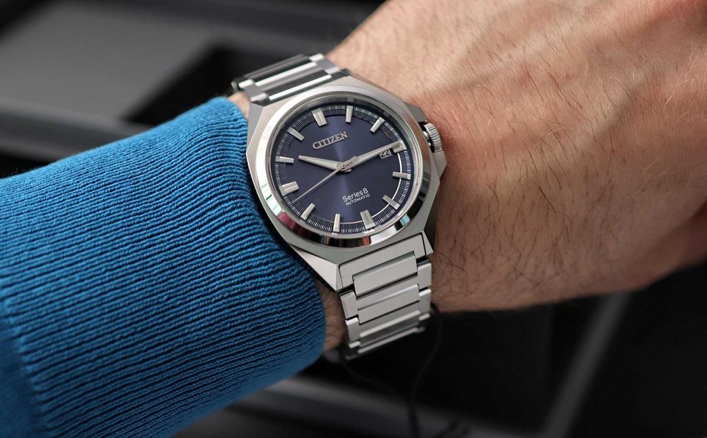Citizen NB6010-81L Series 8 Automatic 40 mm Zegarek Męski Bransloleta Niebieski