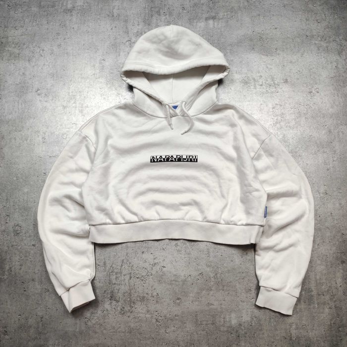 DAMSKA PREMIUM Bluza Krótka Crop Top Bawełna Dresowa Napapijri Norway